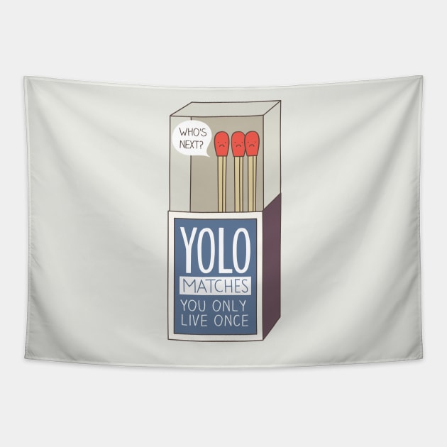 YOLO Tapestry by milkyprint