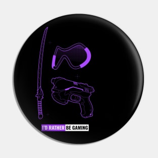 I rather be gaming Pin