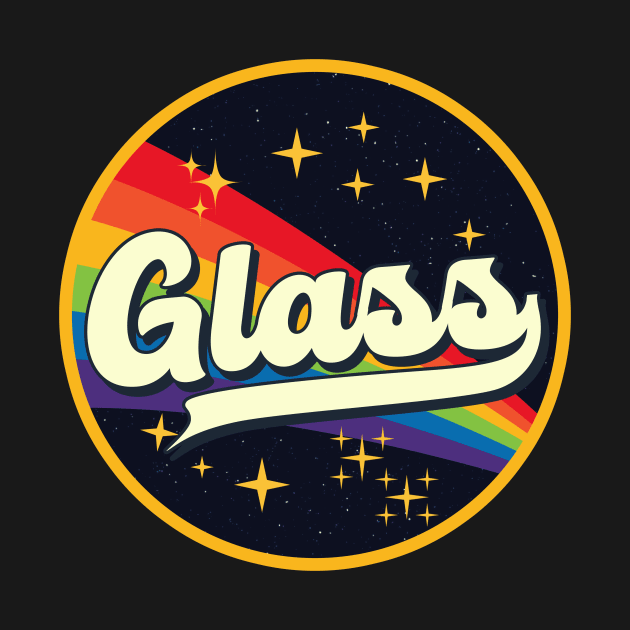 Glass // Rainbow In Space Vintage Style by LMW Art