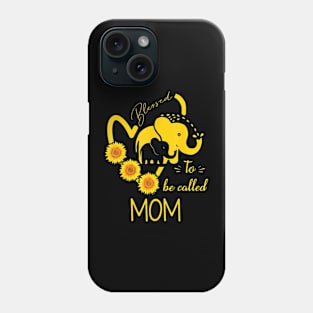 Sunflower Elephant Blessed To Be Called Mom Mothers Day Phone Case