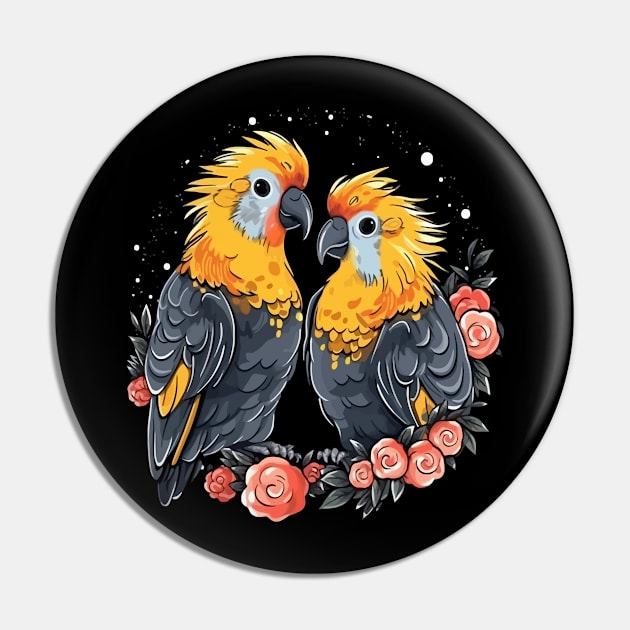 Cockatiel Valentine Day Pin by JH Mart
