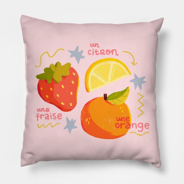 Des Fruits Pillow by maiadrawss