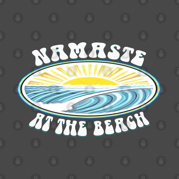 Namaste at the beach Bum Ocean Zen outdoors yoga by BrederWorks