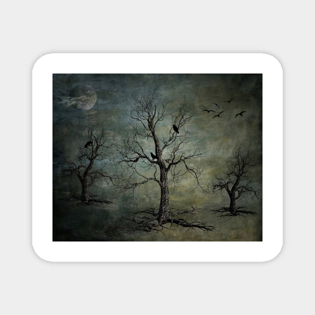 Surreal Petrified Forest Fantasy Art Magnet by JimDeFazioPhotography