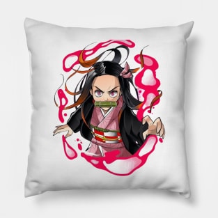 Nezuko on fire Pillow