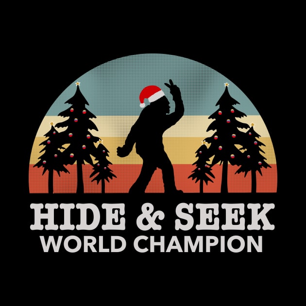 Retro Bigfoot hide and seek world champion by opoyostudio