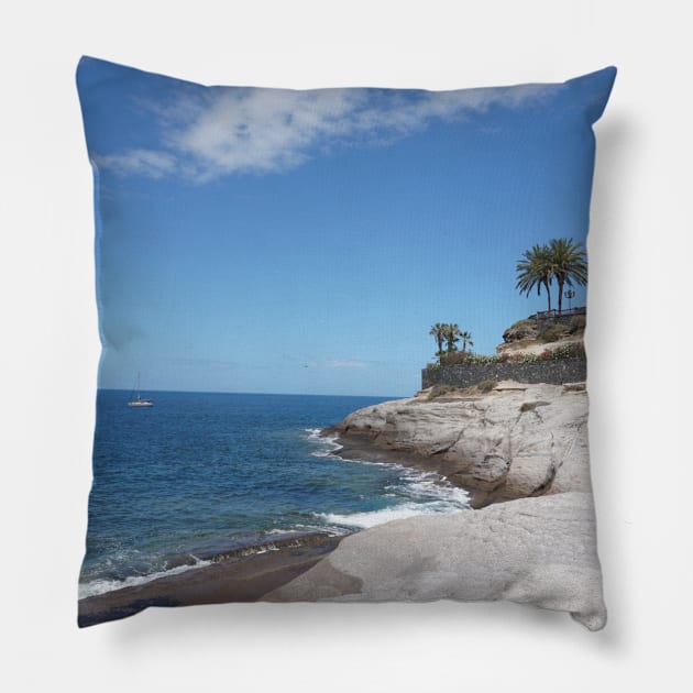 Tenerife Coastline Pillow by Nicole Gath Photography