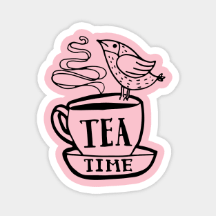 Tea Time Cute Tea Cup Teatime Lover Gift Magnet