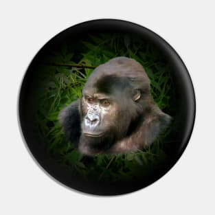 Gorilla portrait Pin