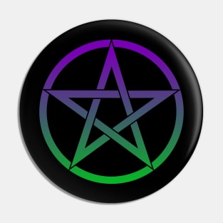 Pentacle Purple to Green Ombre Pin