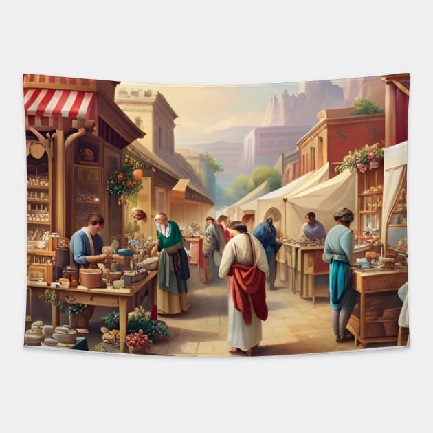 A Day in Ancient Rome Tapestry by BottlesOfBooks