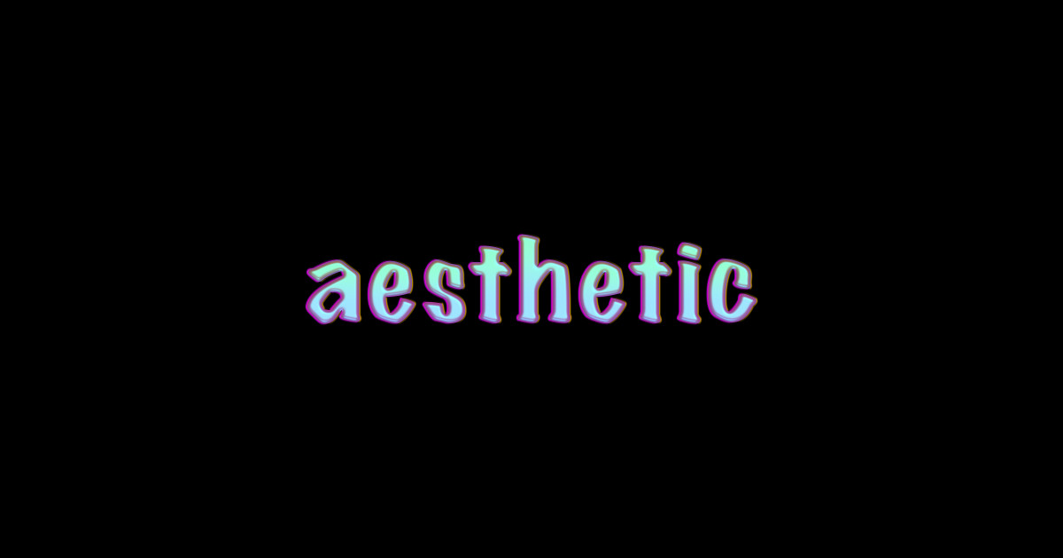 Aesthetic word text print vintage letters, grunge - Aesthetic - Sticker ...