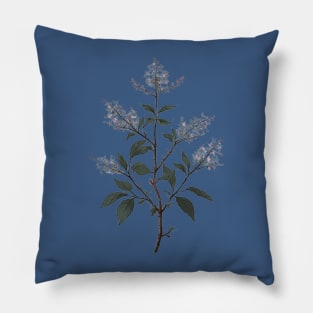Sprig of a Natural White Flower Bush Pillow