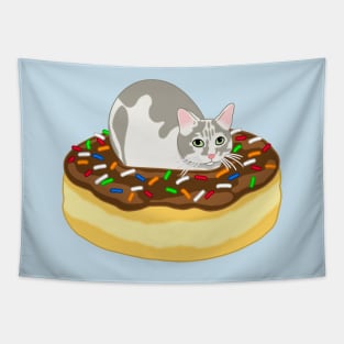 Cat Loaf Donut Tapestry