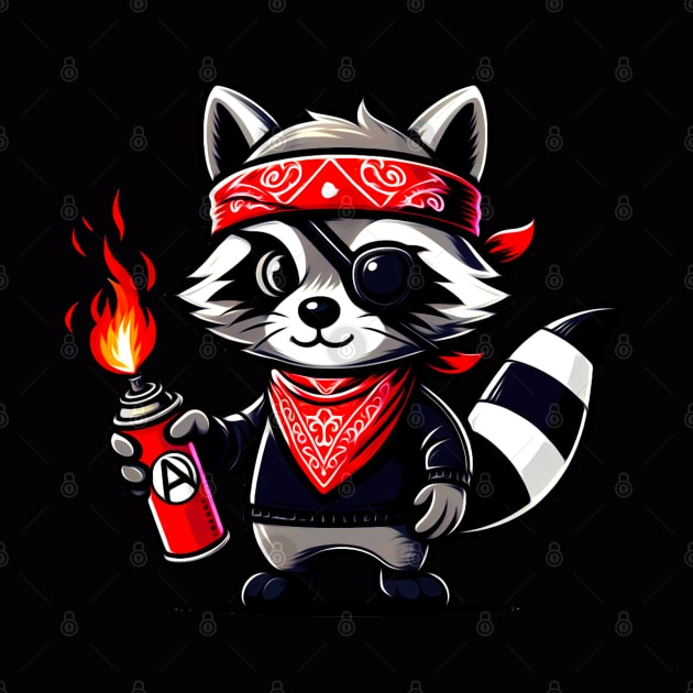 anarchy raccoon by sadieillust