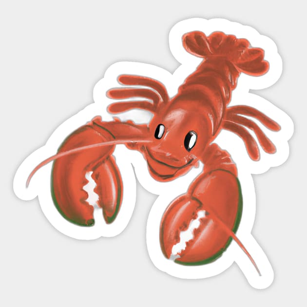 Cute Lobster Drawing - Cute Lobster - Sticker | TeePublic