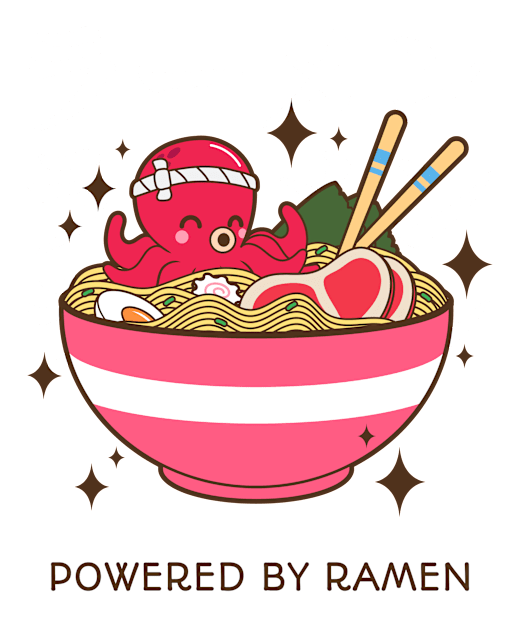 Powered by ramen Kids T-Shirt by ArtsyStone