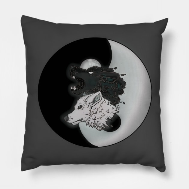 Wolf within art t-shirt Pillow by TheNeutralDragon