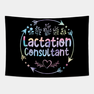 Lactation Consultant cute floral watercolor Tapestry