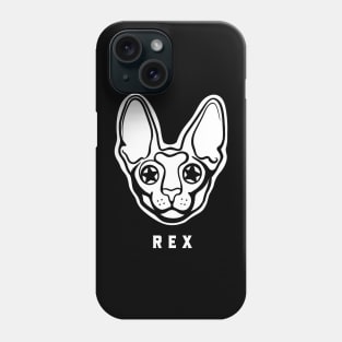 Cornish Rex cute face.Flat design For cat moms and dads Phone Case