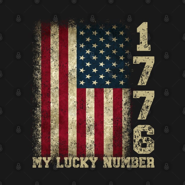 1776 MY LUCKY NUMBER FREEDOM USA 4TH OF JULY by FlutteringWings 