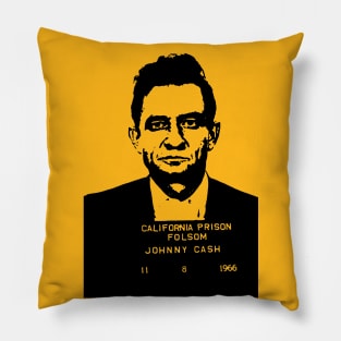 Johnny Cash Mugshot Pillow