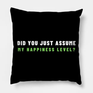 Did You Just Assume My Happiness Level? Pillow