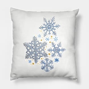 Watercolor Snowflakes Pillow