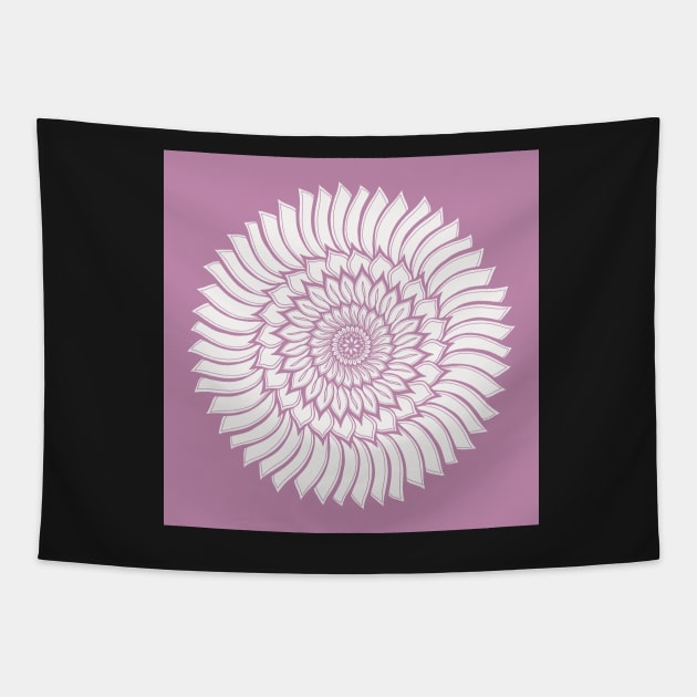 Lovely Lilac Leafy Mandala - Intricate Digital Illustration - Colorful Vibrant and Eye-catching Design for printing on t-shirts, wall art, pillows, phone cases, mugs, tote bags, notebooks and more Tapestry by cherdoodles