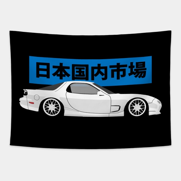 Side View Mazda RX-7 fd Tapestry by Rebellion Store