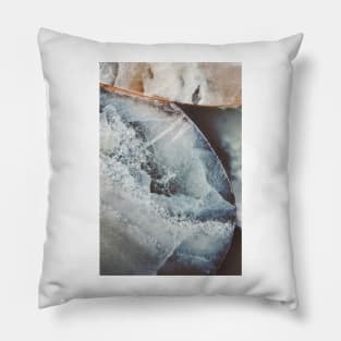 Celestial Blue Quartz Abstract, Left Pillow