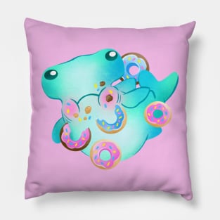 Hammerhead and Donuts Pillow