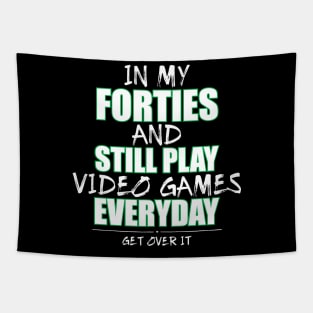 Funny Birthday Shirt for Gamers in Their Forties Tapestry