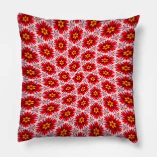 Red Floral Pattern Pillow