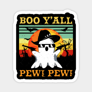 Funny Boo Y'all Cowboy Country Western Halloween Magnet