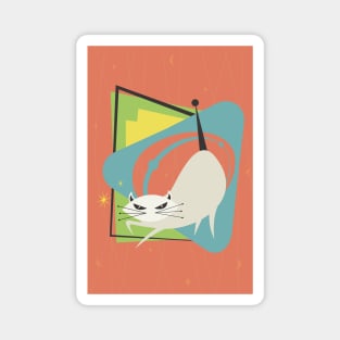 Mid-century modern cat design Magnet