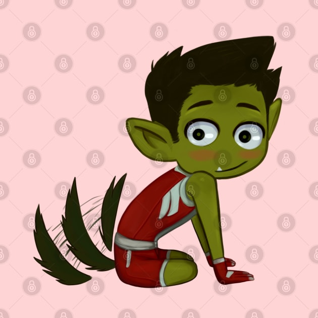 Chibi Beast Boy by ColonelBaconBits