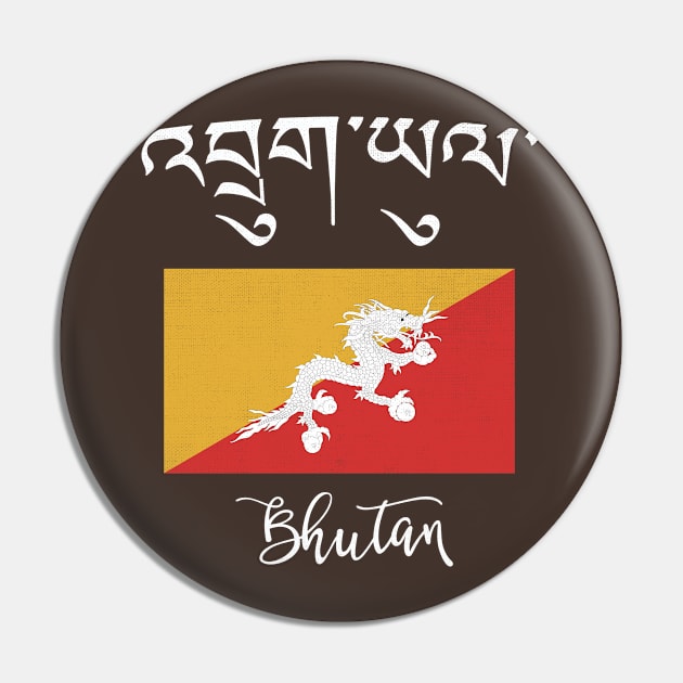 Bhutan Flag Pin by phenomad