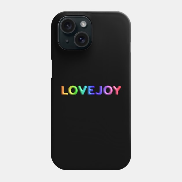 LOVEJOY - Rainbow Typography Phone Case by Jurou