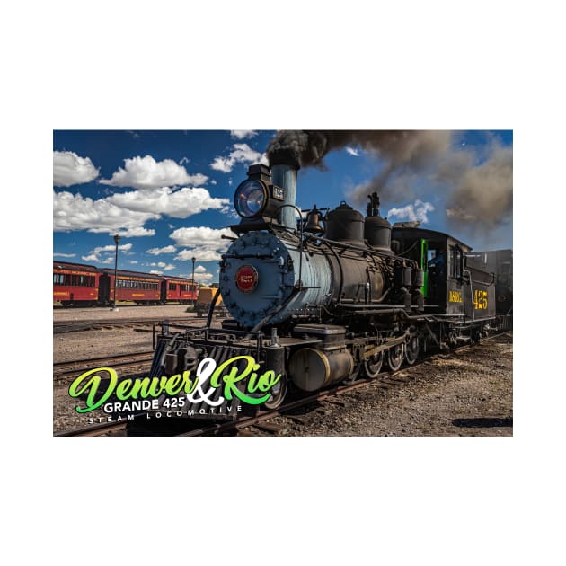 Denver and Rio Grande 425 Steam Locomotive at Antonito Colorado by Gestalt Imagery