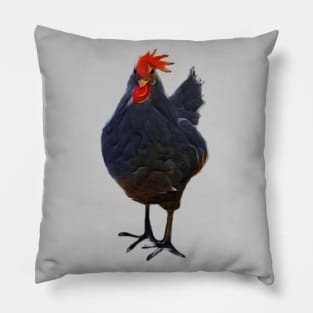 Angry hen black version Pillow