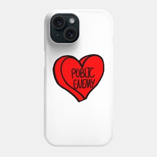 Public Enemy Red Heart Phone Case