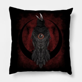 the crow's eyes opened Pillow