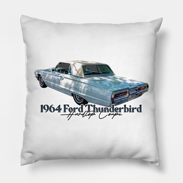 1964 Ford Thunderbird Hardtop Coupe Pillow by Gestalt Imagery