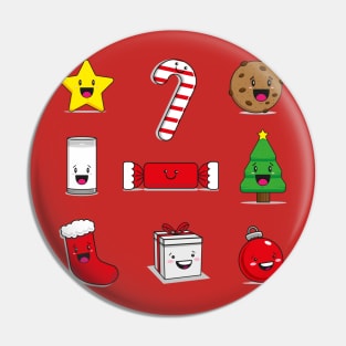 Kawaii Christmas Sticker pack Pin