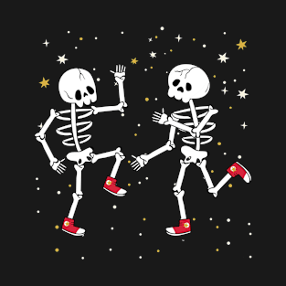 Dancing Skeleton Happy Halloween T-Shirt