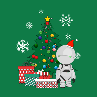 Marvin The Paranoid Android Around The Christmas Tree T-Shirt