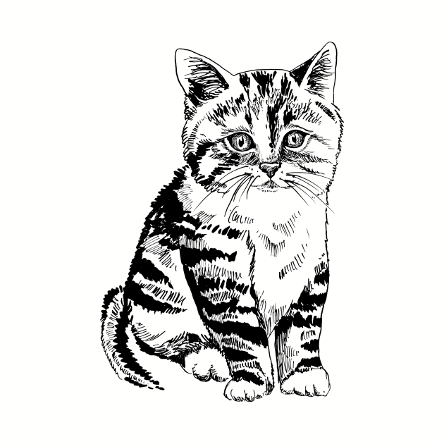 striped kitten by VicaVeresk