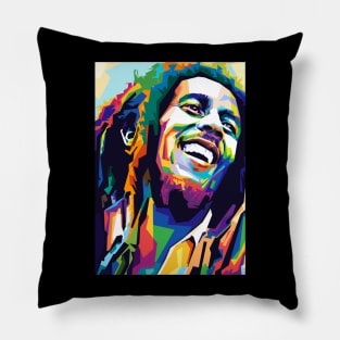 Bob Marley Wpap Art Pillow