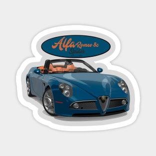 ALFA ROMEO 8C SPIDER Blue Magnet